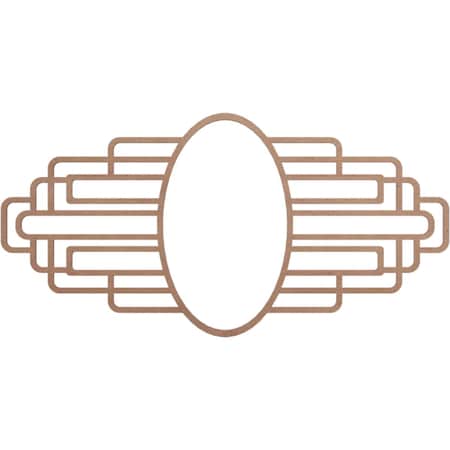 Ekena Millwork Wood Fretwork Pierced Medallion, 24"W x 12"H x 6 5/8"IW x 11 3/8"IH x 3/8"T, Wood (Paint Grade) CMWP24X12X0375EBMF